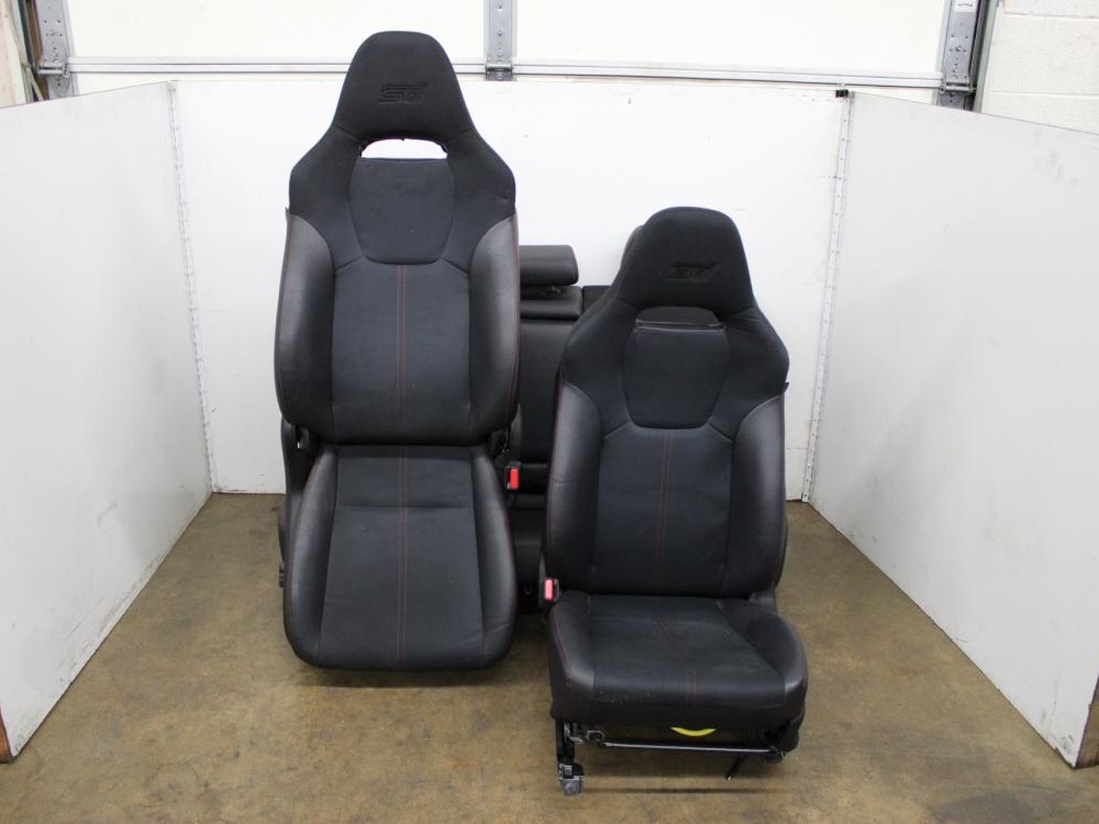 JDM 2008-2014 SUBARU IMPREZA WRX STI POWER LEATHER&CLOTH SEATS: Image 4