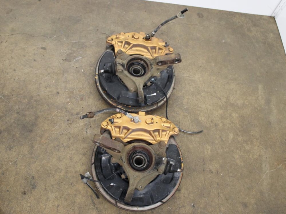 JDM 03-08 SUBARU FORESTER SG9 STI 5-LUG X100 BREMBO FRONT AND REAR BRAKES DISCS HUB KIT SET OF 4 : Image 5