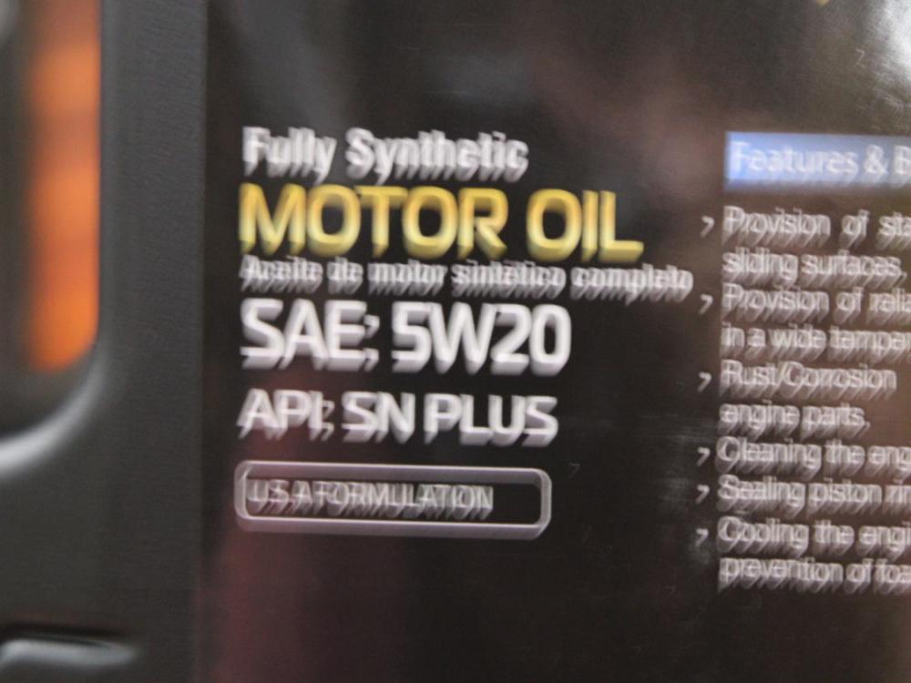 FULLY SYNTHETIC MOTOR 0IL SAE: 5W20 1.25USG 5Qts 4.73L USA FORMULATION (GOLDEN EAGLE) HOUSE BRAND: Image 8