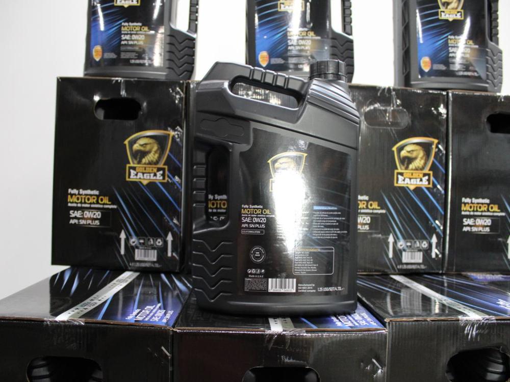 FULLY SYNTHETIC MOTOR 0IL SAE: 0W20 1.25USG 5Qts 4.73L USA FORMULATION (GOLDEN EAGLE) HOUSE BRAND: Image 5