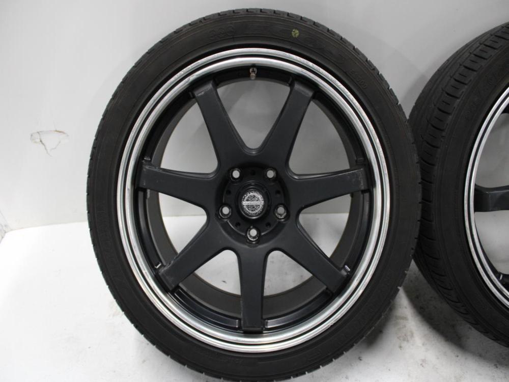 JDM 5X114.3 BOLT PATERN 18X8.5J RIMS + YOKOHAMA ECOS 245/40/R18 93W TIRES SET OF 4: Image 2