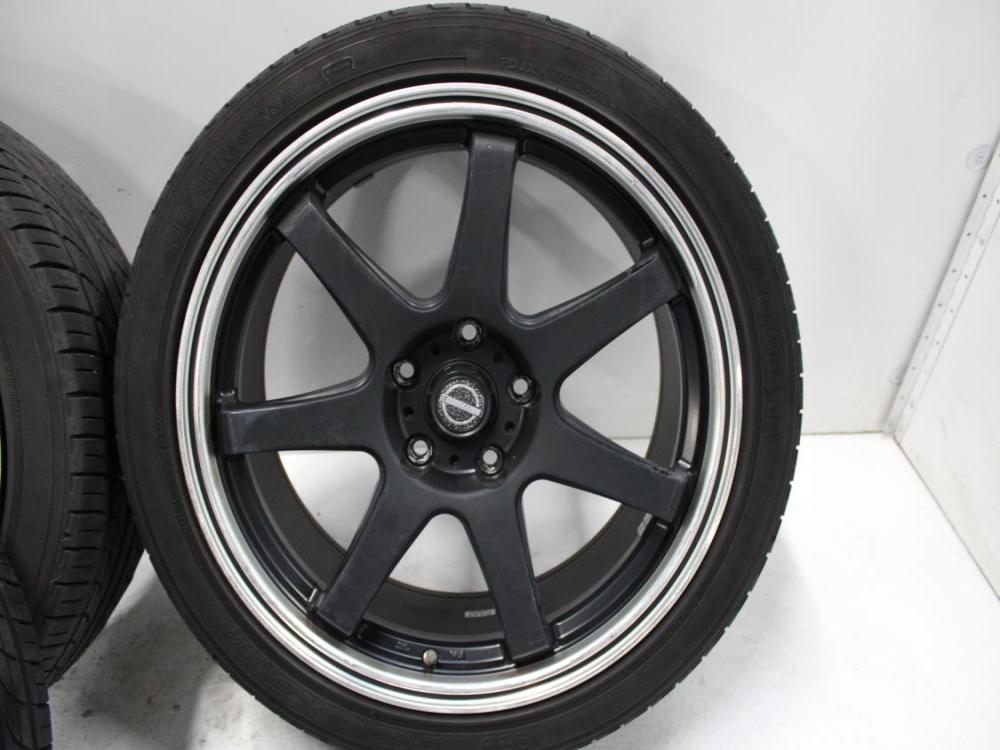 JDM 5X114.3 BOLT PATERN 18X8.5J RIMS + YOKOHAMA ECOS 245/40/R18 93W TIRES SET OF 4: Image 3