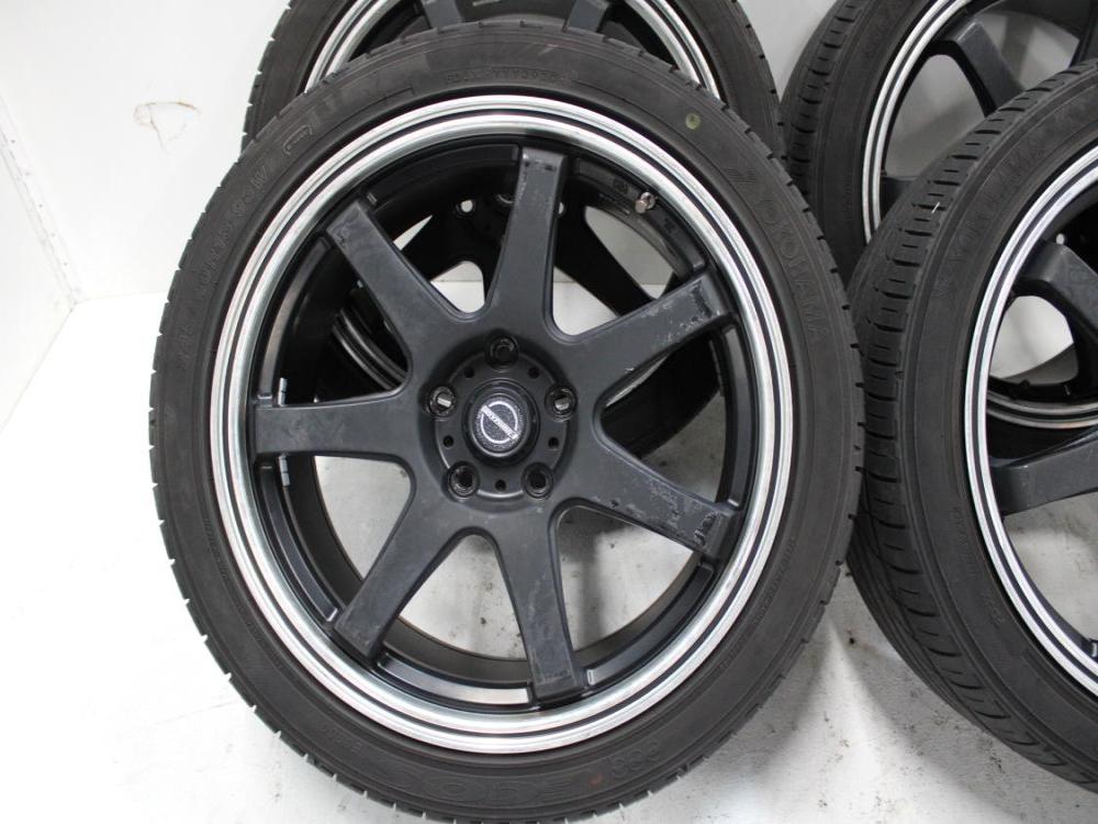 JDM 5X114.3 BOLT PATERN 18X8.5J RIMS + YOKOHAMA ECOS 245/40/R18 93W TIRES SET OF 4: Image 4