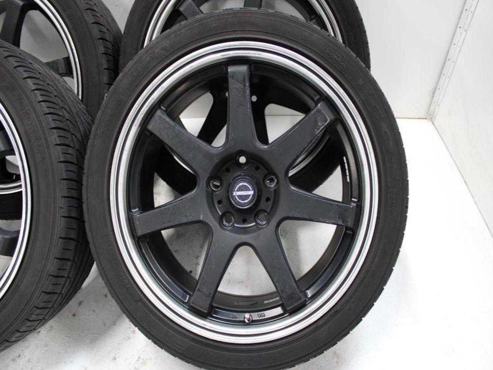 JDM 5X114.3 BOLT PATERN 18X8.5J RIMS + YOKOHAMA ECOS 245/40/R18 93W TIRES SET OF 4: Image 5