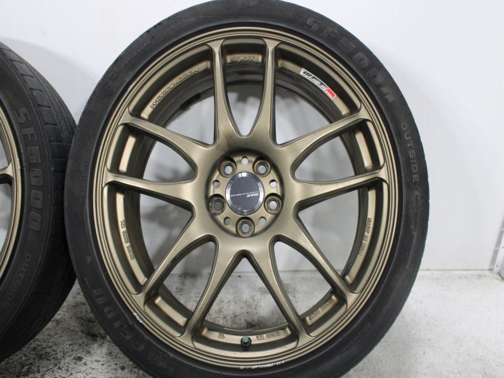 5X100 SAFFIRG SF5000 225/40ZR18 92W WORK EMOTION SET OF 4 TIRES + WHEELS: Image 5