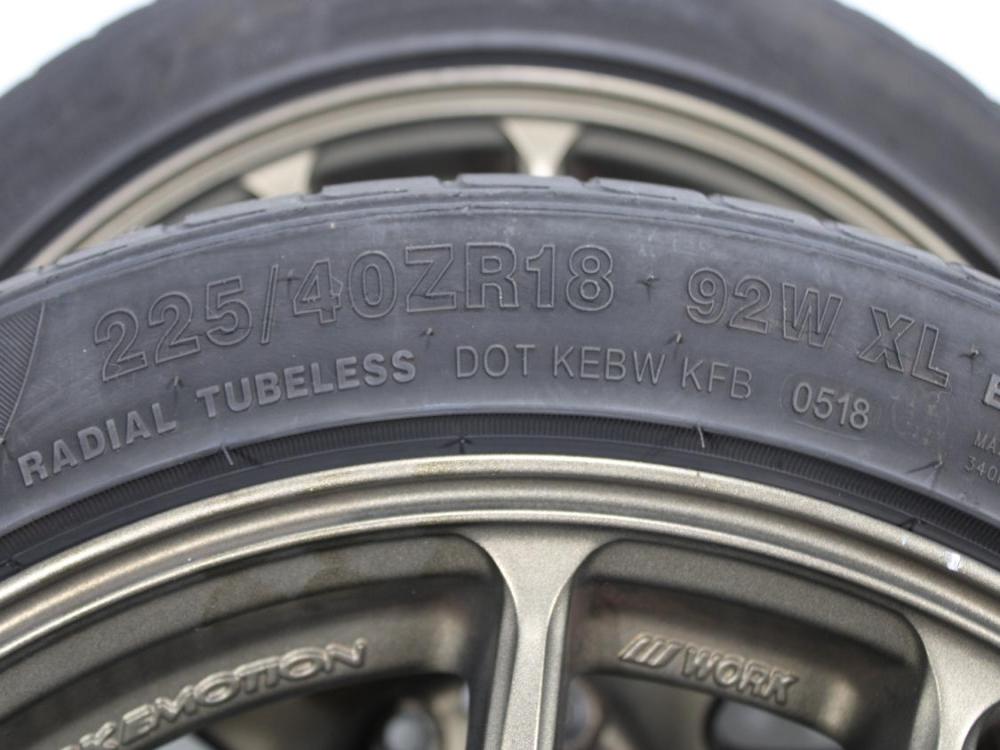 5X100 SAFFIRG SF5000 225/40ZR18 92W WORK EMOTION SET OF 4 TIRES + WHEELS: Image 14
