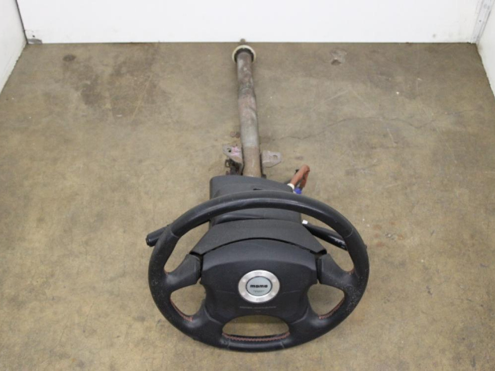 JDM SUBARU STERRING WHEEL & COLUMN BAR W/IGNITION CYLINDER: Image 2