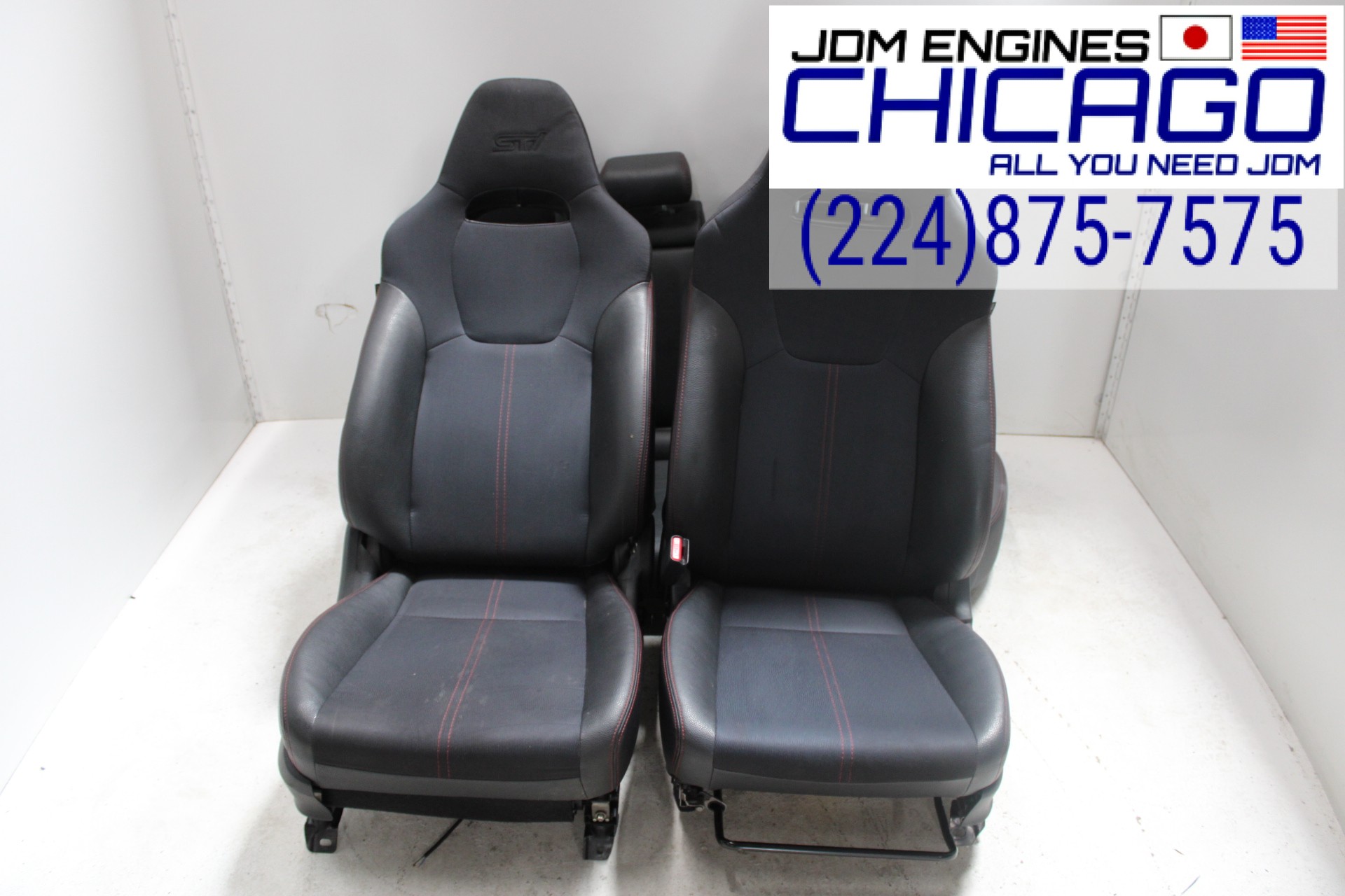 JDM 2008-2014 SUBARU IMPREZA WRX STI POWER LEATHER&CLOTH SEATS