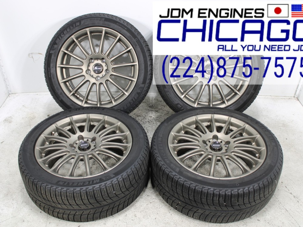 5X114.3 MICHELIN X-ICE + 235/45R17 SET OF 4 WINTER TIRES + WHEELS