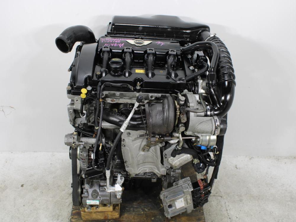 2007-2010 MINI COOPER-S N14B16AB 1.6L TURBOCHARGED ENGINE WITH WIRING AND ECU N14: Image 1
