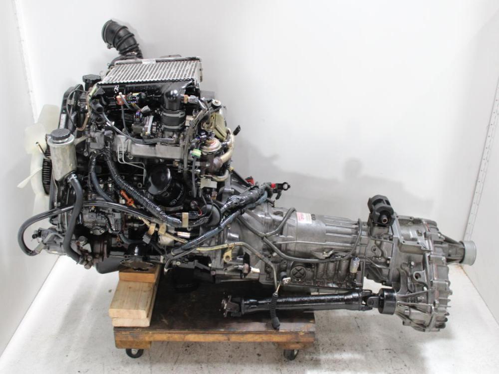 JDM 1KZ-TE TOYOTA HILUX 4CYL 3.0L TURBO ENGINE WITH AWD AUTO TRANSMISSION: Image 1