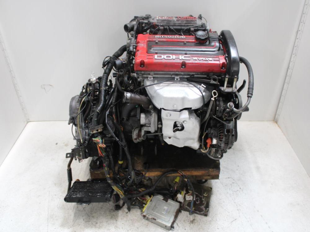 JDM MITSUBISHI 4G63T TURBO CYCLONE 6 BOLT ENGINE WITH AWD A/T WIRING & ECU: Image 1