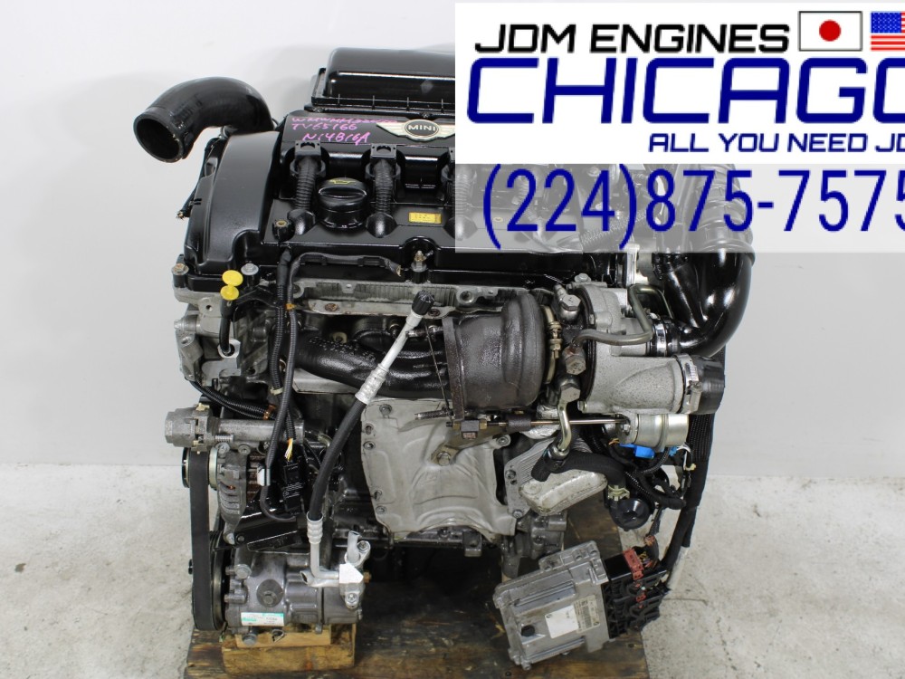2007-2010 MINI COOPER-S N14B16AB 1.6L TURBOCHARGED ENGINE WITH WIRING AND ECU N14