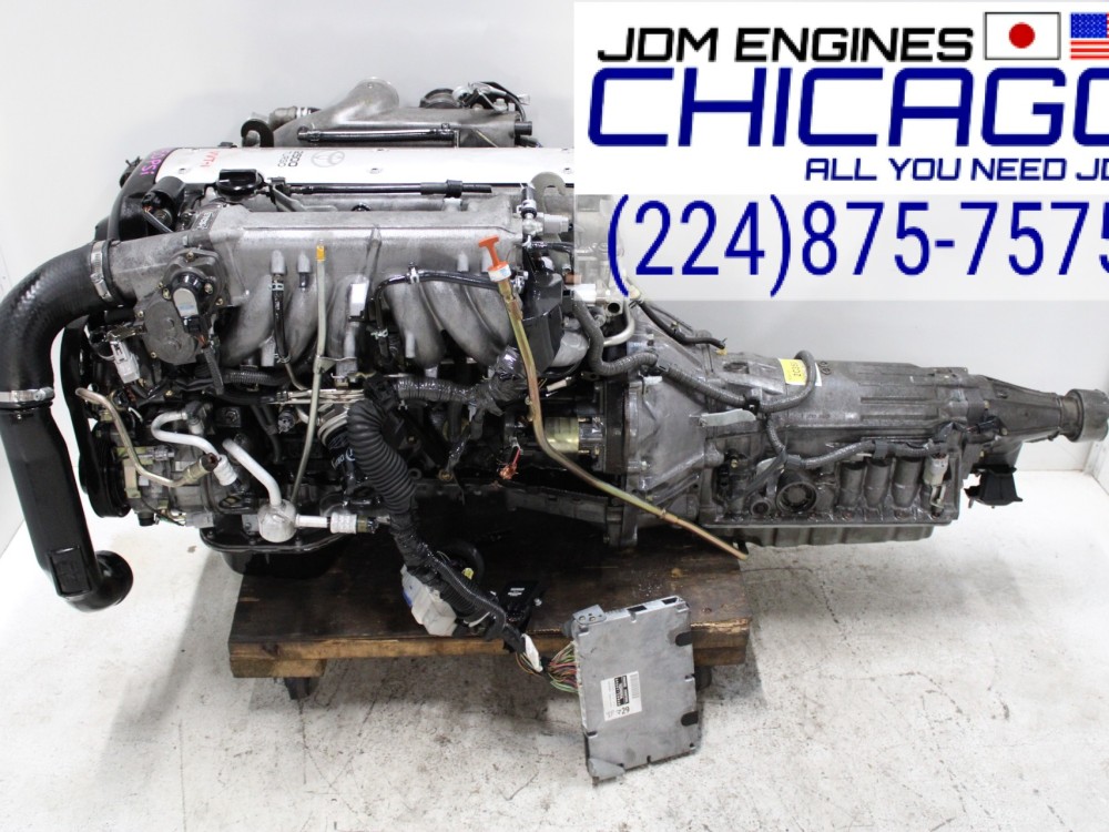 JDM 1JZ-GTE VVT-I TUBRO ENGINE 2.5L H6 WITH A/T WIRING&ECU FRONT SUMP