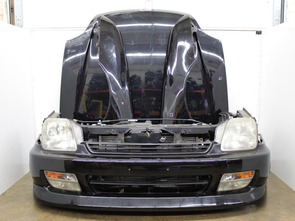 JDM 1997-2001 HONDA PRELUDE FRONT END NOSE CUT CONVERSION BLACK: Image 8