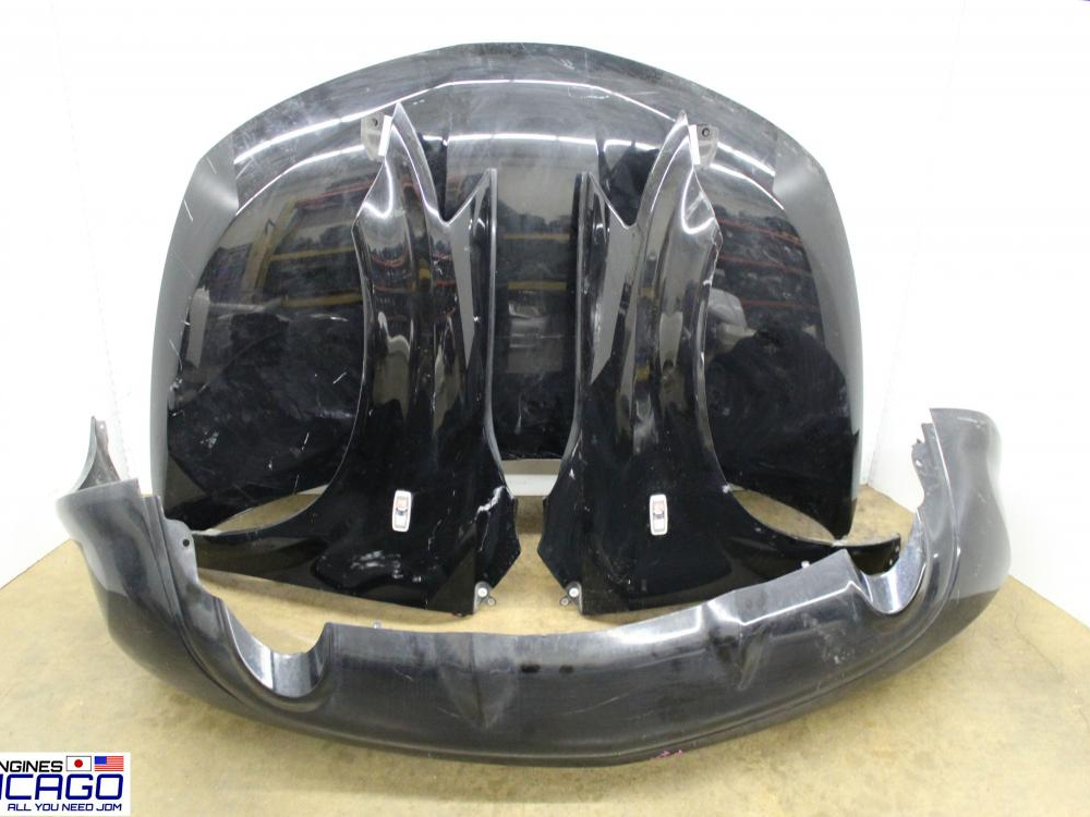 JDM 2003-2007 NISSAN MURANO FRONT END NOSE CUT FRONT BUMPER HEAD LIGHTS HOOD FENDERS RADIATOR A/C RADIATOR: Image 2