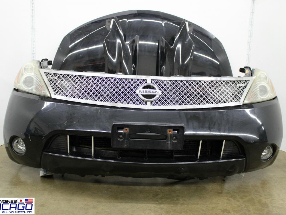 JDM 2003-2007 NISSAN MURANO FRONT END NOSE CUT FRONT BUMPER HEAD LIGHTS HOOD FENDERS RADIATOR A/C RADIATOR: Image 7