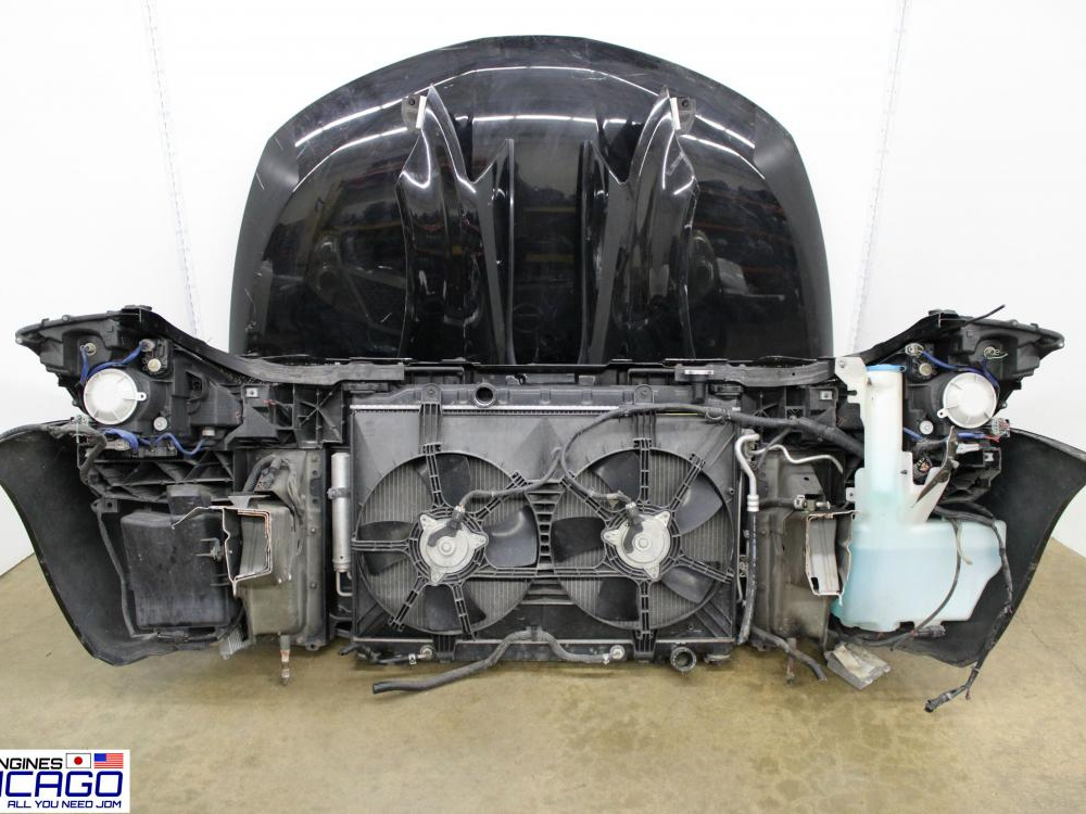 JDM 2003-2007 NISSAN MURANO FRONT END NOSE CUT FRONT BUMPER HEAD LIGHTS HOOD FENDERS RADIATOR A/C RADIATOR: Image 8